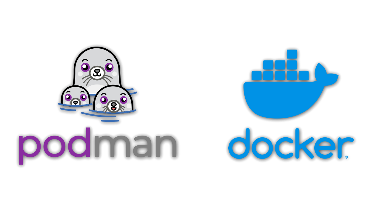 Podman & Docker Logos